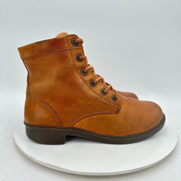 Kodiak Men Size 8 722187CAR Brown Tan Leather Plain Toe Lace Up Ankle Boot - Picture 4 of 11